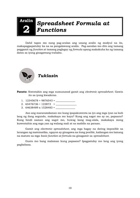 bahagi ng electronic spreadsheet|EPP5 MODULE 7 SPREADSHEET Interactive Worksheet – Edform.